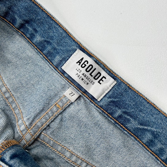 AGOLDE | Distressed Ankle Jeans High Rise Light Wash Size 27 - Picture 4 of 5